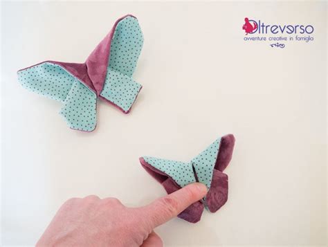 Farfalla Origami Fai Da Te Il Tutorial Con La Stoffa Doppia