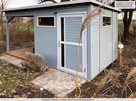 Prefab Panelen Tuinhuis Met Plat Dak Incl Overdekte Aanbouw Vloer En