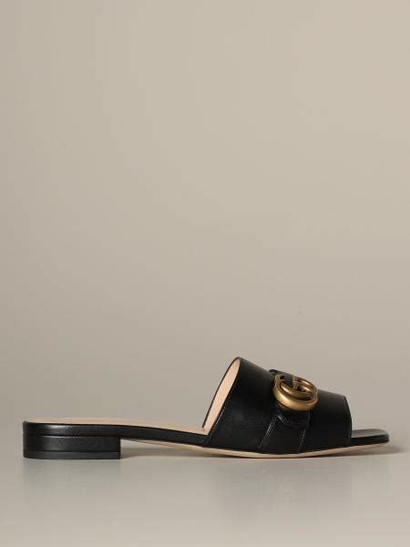 Gucci Flat Sandals For Women Black Gucci Flat Sandals 626742 C9d00