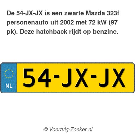 Kenteken Jx Jx Mazda F Auto Jxjx Voertuig Zoeker Nl