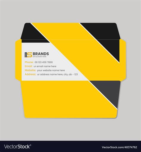 Envelope template design Royalty Free Vector Image