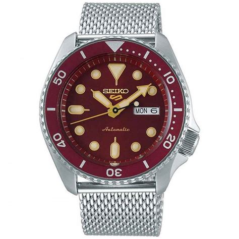 Seiko 5 Sports Mens Automatic Watch Mesh Watches From Francis And Gaye Jewellers Uk