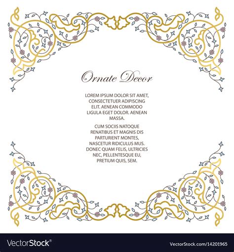 Ornamental Decorative Fram Royalty Free Vector Image