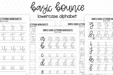 Hand Lettering Practice Worksheets Creative Market