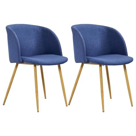 Vidaxl chaises de salle à manger 2 pcs bleu tissu VIDAXL