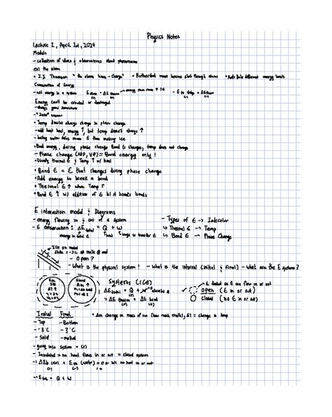 Physics 7A Notes SQ24 - PhysicsNotes cture 1 April1st 2024 section ...