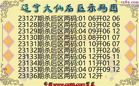 大乐透136期辽宁大仙后区杀码图迷牛彩网