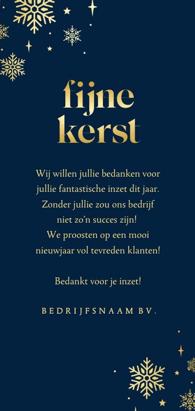 Stijlvolle Blauwe Zakelijke Kerstkaart Kaartje2go