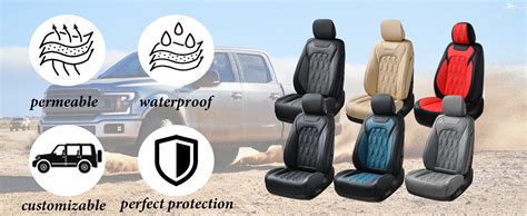 Coverado Front Car Seat Covers Leather Ford Seat Covers For Cars Suv Pickup Truck