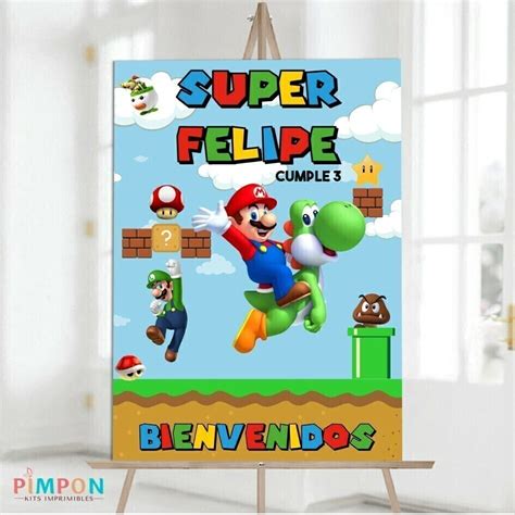 Kit Imprimible Textos Editables Super Mario Bros