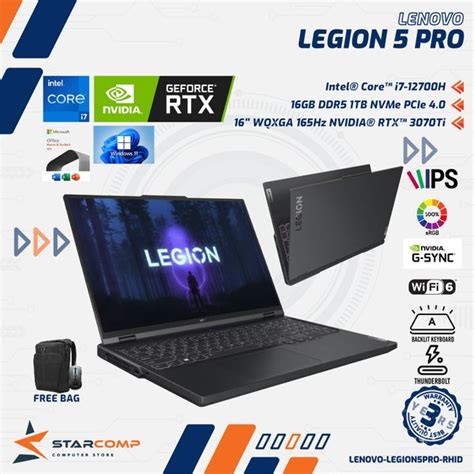 Jual Lenovo Legion 5 Pro Core I7 12700h 16gb 1tb Rtx3070ti 16 Wqxga Srgb 165hz W11ohs Di Lapak