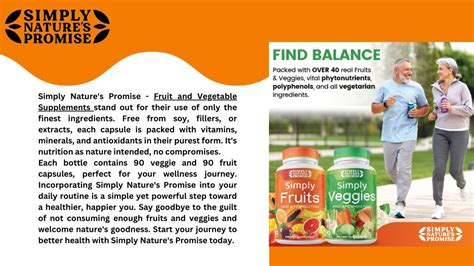 Ppt Fruit And Vegetable Supplements By Simply Nature S Promise