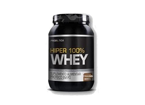 Hiper 100 Whey Pote 900g Sabor Chocolate Probiótica Em Promoção é