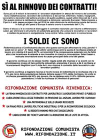 Volantino SÌ al rinnovo dei contratti No alla manomissione della