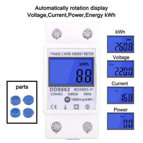 Compteur Électrique Monophasé À Deux Fils Avec Écran Numérique Lcd Ac