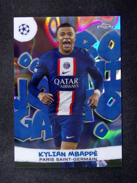 2022 23 TOPPS CHROME UCL Kylian Mbappe Joga Bonito SSP Case Hit EUR 3