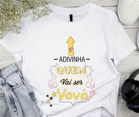 Camiseta Adivinha Quem Vai Ser Vovó Elo7 Produtos Especiais