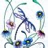 Abstract Mechanical Dragonfly With Flowers Tattoo Design Tattooimages Biz