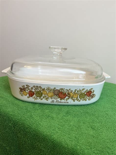 Vintage Corning Ware Le Romarin Casserole Dish Spice Of Life A B