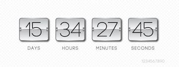 premium vector time remaining template realistic style