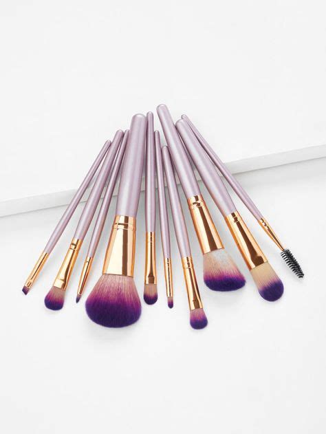 Ombre Bristle Professional Makeup Brush Set 10pcs Shein Sheinside Pincéis De Maquiagem