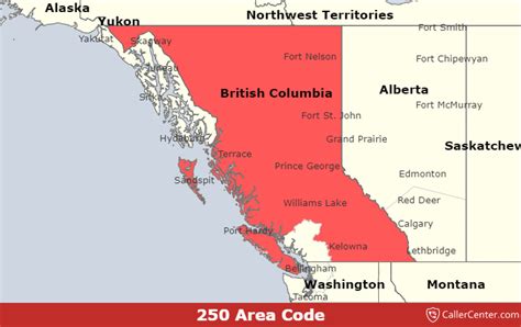 Area Code 250 Map Time Zone And Phone Lookup