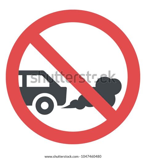 No Idling Warning Sign Stock Vector Royalty Free 1047460480