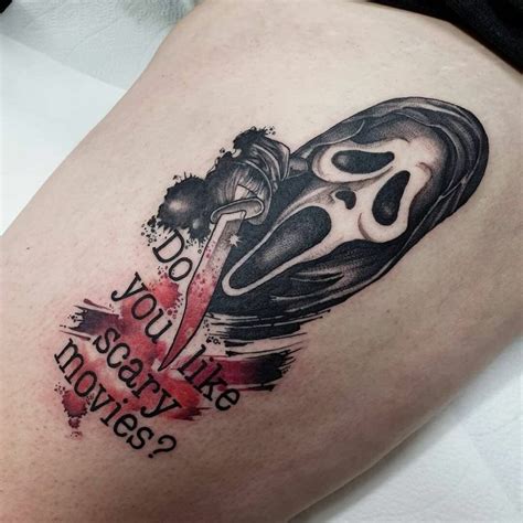 Tattoosghostface Tattoo Ideas For Horror Movie Lovers Movie Tattoos