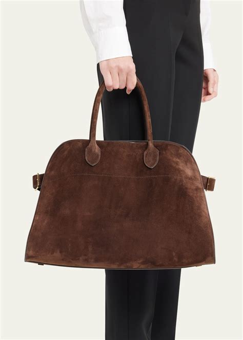 The Row Margaux 15 Top Handle Bag In Suede Bergdorf Goodman