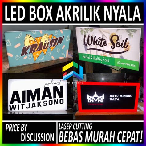 Jual Neon Box Kotak Nyala Led Custom Ukuran Bebas Jakarta Barat