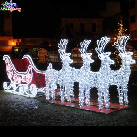 Personalizado Trineo De Reno De Pap Noel Para Exteriores Con Luces Led