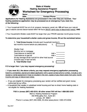 Fillable Online Dpaweb Hss State Ak Emergency BAppb Worksheet DPAweb