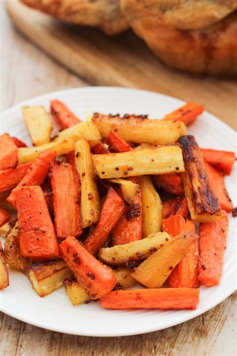 Easy Peasy Roast Parsnips And Carrots With Honey Mustard Glaze Easy Peasy Foodie