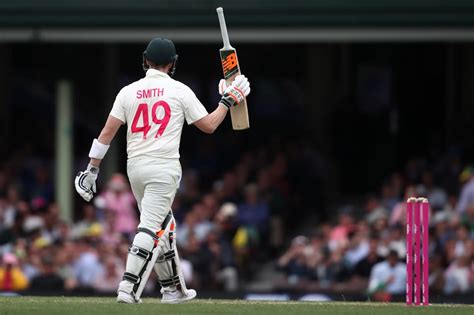 Steven Smith Acknowledges His Half Century ESPNcricinfo