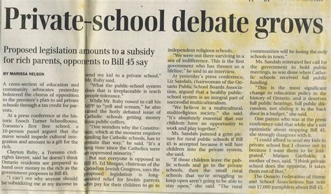 Private school debate grows