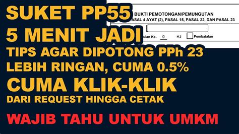 membuat suket pp    menit  umkm potongan pph
