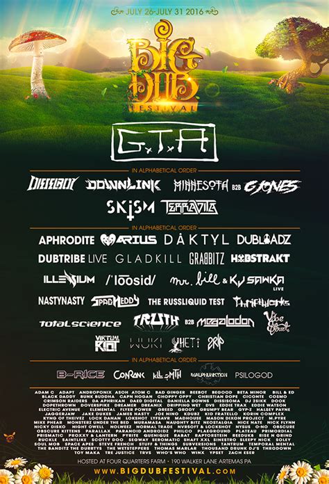 Lineup Big Dub Festival