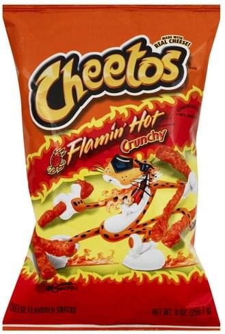 Cheetos Crunchy Flamin Hot Cheese Flavored Snacks Oz Nutrition Information Innit