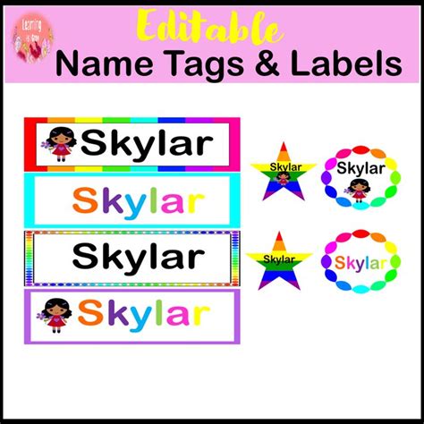 Editable Name Tags and Labels | Classroom name tags, Preschool name ...