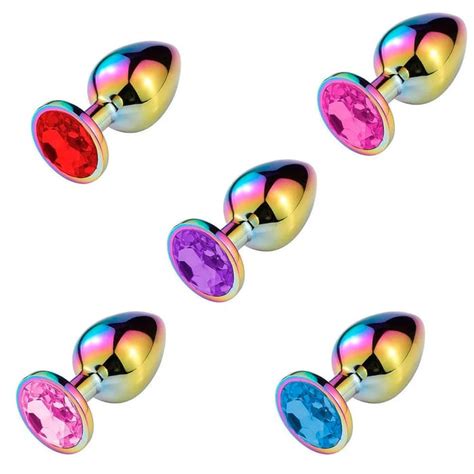 Plug Anal De Aço Pedra De Cristal Tamanho G Sexy Import