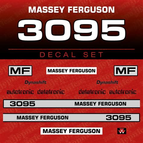Massey Ferguson 3095 Aftermarket Replacement Tractor Decal Sticker S