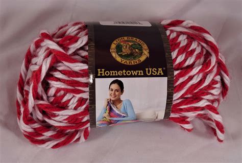 Lion Brand Hometown Usa Yarn Razorbacks Super Bulky Knit Etsy In 2021