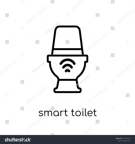 Smart Toilet Icon Trendy Modern Flat Stock Vector Royalty Free