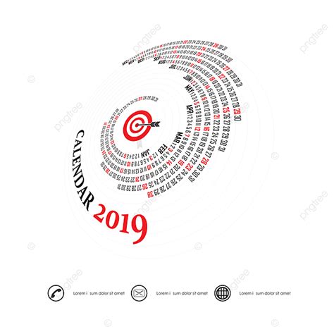 Annual Calendar Vector Hd PNG Images 2019 Calendar Template Abstract