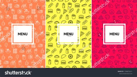 Fast Food Cafe Menu Pattern Design Stock Vector Royalty Free