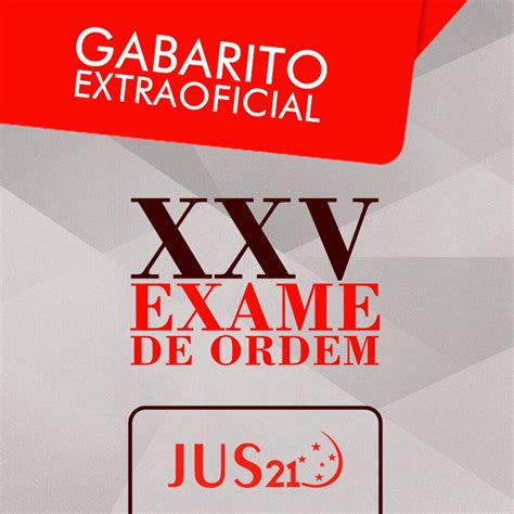 Hoje Tem O Gabarito Extraoficial Do Jus21 Blog Exame De Ordem