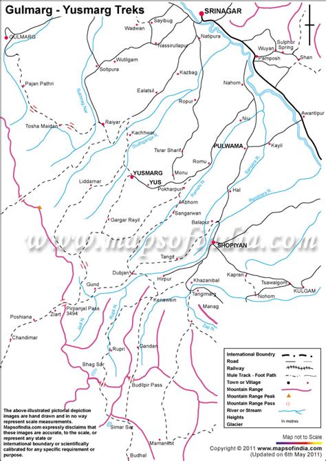 Gulmarg Trekking Gulmarg Trekking Map Gulmarg Yusmarg Trekking