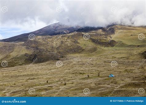 Camping at Cotopaxi stock photo. Image of tourism, america - 53775866