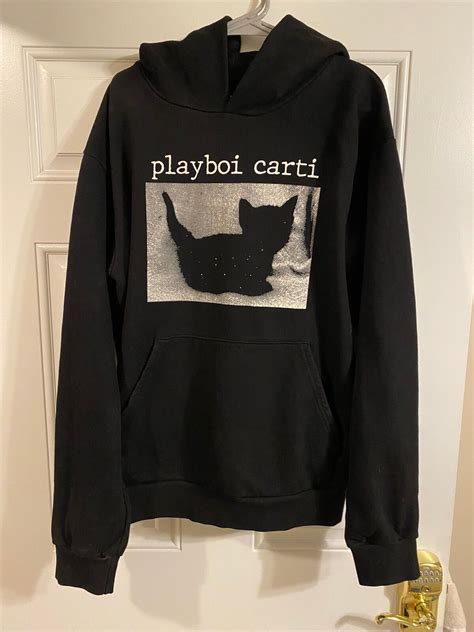 Playboi Carti Playboi Carti Black Cat Hoodie Whole Lotta Red Merch ...