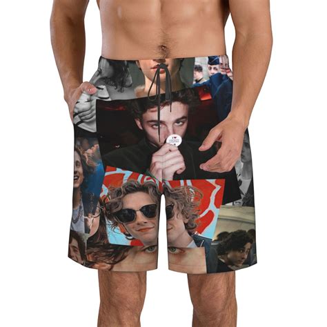 Mens Timothee Chalamet Swim Trunks Quick Dry Bathing Suits Holiday